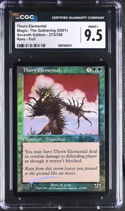 THORN ELEMENTAL 7th Edition Foil Rare CGC 9.5 MTG [Nostalgium] - Image 1