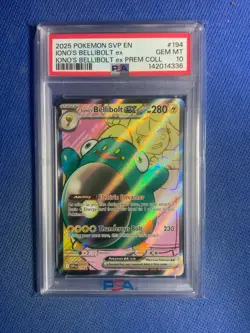 2025 POKEMON SVP EN-SV BLACK STAR PROMO #194 IONO'S BELLIBOLT EX PSA 10 - Image 1