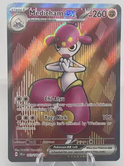 Pokemon TCG - Medicham ex Stellar Crown 161/142 Full Art Ultra Rare Holo🔥 - Image 1