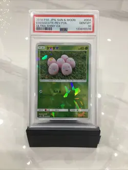 2018 POKEMON JPN SUN & MOON ULTRA SHINY GX #004 EXEGGCUTE-REVERSE FOIL PSA 10 - Image 1