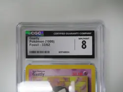 1999 Pokemon Fossil Gastly 33/62 CGC 8 - Image 2