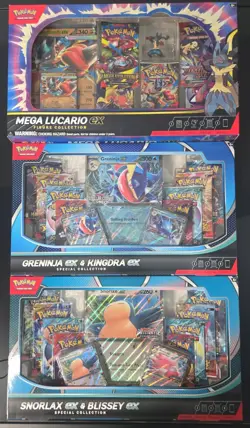 Lot of 4 Pokemon - Mega Lucario, Greninja, Snorlax & Charizard Boxes - SEALED - Image 4