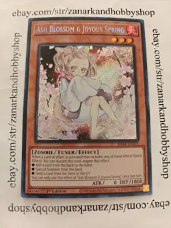 YuGiOh Ash Blossom & Joyous Spring RA04-EN025 Secret Rare - Image 1
