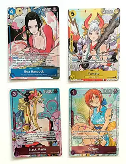 One Piece CCG - 2025 Dash Pack 4 Card Set - Boa, O-Nami, Black Maria, Yamato - Image 1