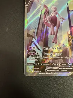 Pokemon TCG Mewtwo v Full Art Holo Ultra Rare Card Pokemon Go 072/078 - Image 4