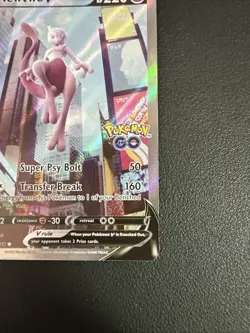 Pokemon TCG Mewtwo v Full Art Holo Ultra Rare Card Pokemon Go 072/078 - Image 5