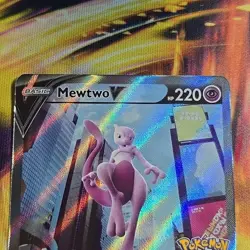 Pokemon Go Mewtwo v Full Art Holo Ultra Rare Card 072/078 Pokemon TCG - Image 2