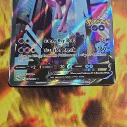 Pokemon Go Mewtwo v Full Art Holo Ultra Rare Card 072/078 Pokemon TCG - Image 3