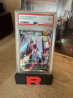 Pokemon Go Mewtwo V Full Art Holo Ultra Rare Card 072/078 Pokemon TCG PSA 9 MT - Image 1