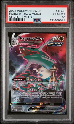 Rayquaza VMAX PSA 10 Silver Tempest Trainer Gallery TG20/TG30 Pokemon Card FA - Image 1