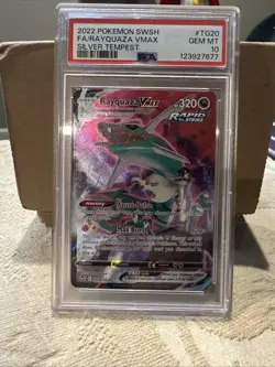 Pokemon TCG Rayquaza VMAX TG20/TG30 Swsh12: Silver Tempest Full Art PSA10 - Image 1