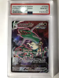 Pokemon PSA 10 Rayquaza VMAX Trainer Gallery Silver Tempest TG20/TG30 2022 - Image 1