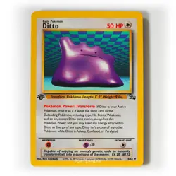 Pokemon - Ditto - 1st Edition - Non Holo - 18/62 - Fossil - Rare Card - Image 1