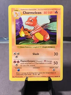 Pokemon TCG Charmeleon Base Set Shadowless 24/102 VTG LP WOTC 1999 - Image 1