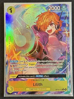 Lilith Alternate Art OP13-113 Carrying On His Will Foil ENGLISH One Piece NM - Image 1