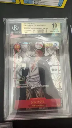 One Piece Japanese Card Game Shanks Manga Art SR OP09-004 BGS10 Pristine Gold - Image 1