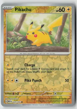 Pikachu - (Reverse Cosmos Holo) (Costco Exclusive) 025/165 - Miscellaneous Card - Image 1