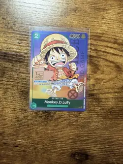 Monkey D Luffy P-037 1st Anniversary Tournament STAMP Promo Holo One Piece Card - Image 1