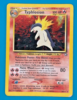 Pokemon Typhlosion TCG Neo Genesis 18 Holo Unlimited Rare Card 18 /111 - Image 1