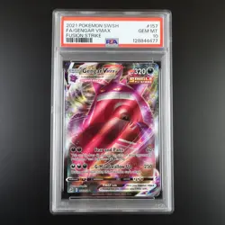 PSA 10 Gengar Vmax 157/264 Pokemon Fusion Strike Holo Graded Card - Image 1