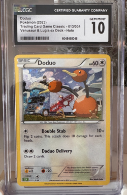 Doduo 013/034 CGC 10 - Holo - TCG Classic Collection CLV Pokemon Card - Image 1