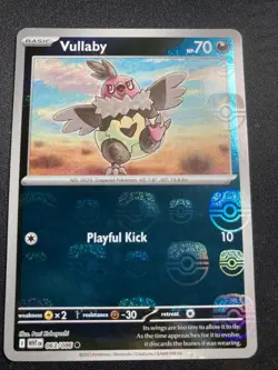 Pokemon Vullaby Card 063/086 Masterball English White Flare, NM Condition - Image 1