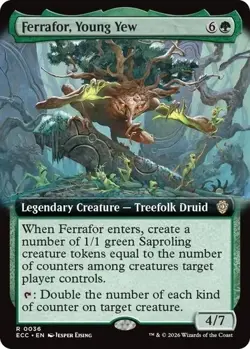 Ferrafor, Young Yew (Extended Art) 0036 (R) MTG Commander Lorwyn Eclipsed (ECC) - Image 1