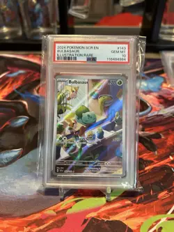 Pokemon Bulbasaur 143/142 Sv07: Stellar Crown Illustration Rare Holo PSA 10 2024 - Image 1