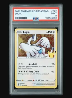 2021 POKEMON CELEBRATIONS 022/025 LUGIA PSA 9 - Image 1