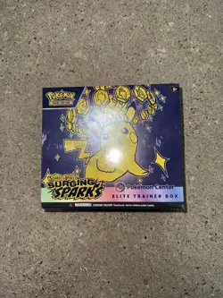 Pokemon TCG Surging Sparks Pokemon Center Elite Trainer Box ETB - DAMAGE - Image 1