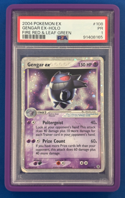2004 Pokemon GENGAR EX Holo #108 Fire red & Leaf Green * PSA 1 - Image 1