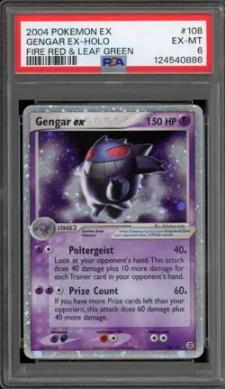 Pokemon Gengar ex EX Fire Red & Leaf Green Holo Ultra Rare #108 PSA 6 - Image 1