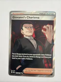 Giovanni's Charisma 197/165 Full Art SR Pokemon Card 151 English Mint Condition - Image 1