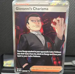 Giovanni's Charisma 197/165 Full Art SR Pokemon Card 151 English Mint Condition - Image 1