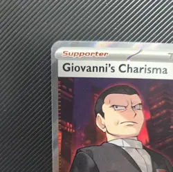Giovanni's Charisma 197/165 Full Art SR Pokemon Card 151 English Mint Condition - Image 2