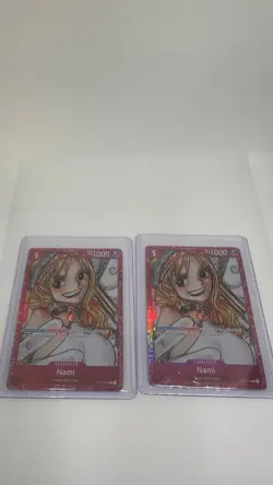 OnePiece Card Game Nami ST01-007 FILM RED Edition Promo Premium Card Lot of 2 NM - Image 3