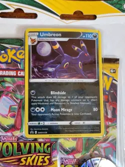 Pokemon Sword & Shield Evolving Skies 3 Pack Blister Umbreon Promo Sealed And 🚀 - Image 4