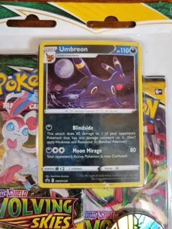 Pokemon Sword & Shield Evolving Skies 3 Pack Blister Umbreon Promo Sealed And 🚀 - Image 3