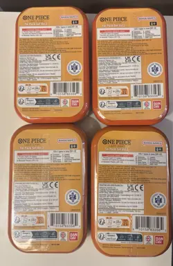 One Piece Card Game Mini Tin Vol. 2 Lot of 4 - Luffy & Ace Tins OP-13 Sealed - Image 2