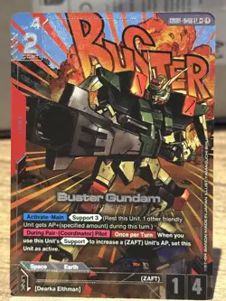 Gundam Card Game Newtype Rising Buster Gundam GD01-046 LR+ Holo Foil x1 - Image 1