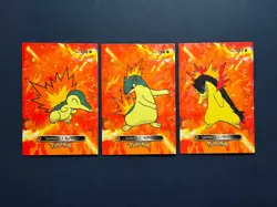 Pokemon Database 2 Set Cyndaquil Quilava Typhlosion Cracked Ice Holo Set Of 3 - Image 1