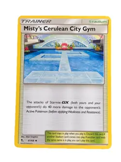 New: 2019 Pokemon TCG Misty's Cerulean City Gym 61 Hidden Fates Regular Uncommon - Image 1