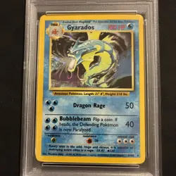 Pokemon TCG Gyarados Base Set 6/102 Holo Unlimited Holo Rare PSA 8 - Image 2