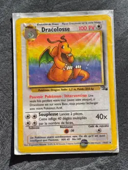 Carte Pokemon Dracolosse 19/62 Fossil Rare Holo WOTC Francais Vintage Occasion - Image 1