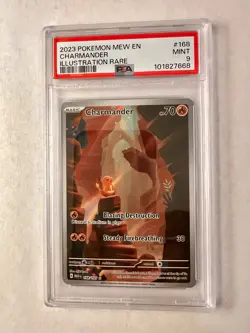 PSA 9 MINT Charmander Illustration Rare 168/165 SV Pokemon 151 2023 English - Image 1