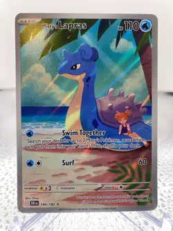 Pokemon TCG Misty's Lapras Destined Rivals 194/182 Illustration Rare - Image 1