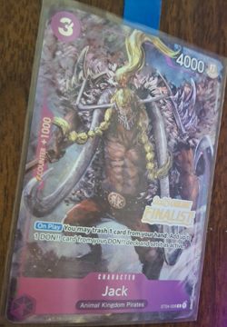 One Piece Card Game Jack 2023 FINALIST Promo English NM - Image 2
