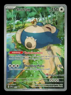 Pokemon Card Snorlax SVP 051 Pokemon Center 151 Stamped Promo IR ETB EX 2023 - Image 1