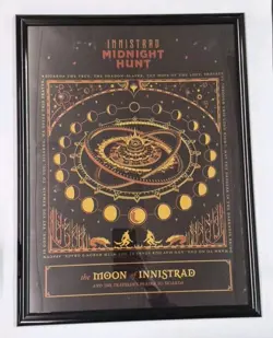 Magic the Gathering Innistrad Midnight Hunt Framed Foil Promo Poster READ - Image 1