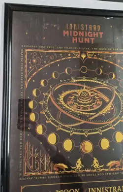 Magic the Gathering Innistrad Midnight Hunt Framed Foil Promo Poster READ - Image 4